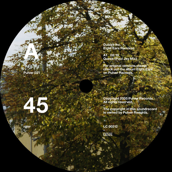 Dublex Inc. - Eight Ears Remixed | Pulver Records (PULVER 021) - 3 Dublex Inc. - Eight Ears Remixed | Pulver Records (PULVER 021) - 3