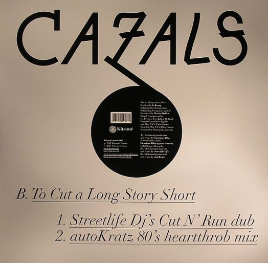 Cazals - To Cut A Long Story Short | Kitsuné Music (Kitsuné music 062) - 2 Cazals - To Cut A Long Story Short | Kitsuné Music (Kitsuné music 062) - 2