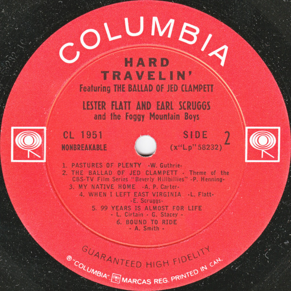 Flatt & Scruggs And The Foggy Mountain Boys - Hard Travelin' | Columbia (CL 1951) - 3