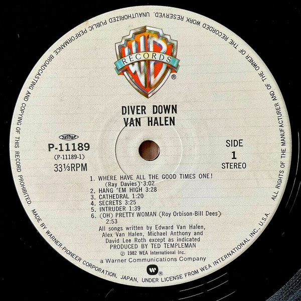Van Halen - Diver Down | Warner Bros. Records (P-11189) - 4