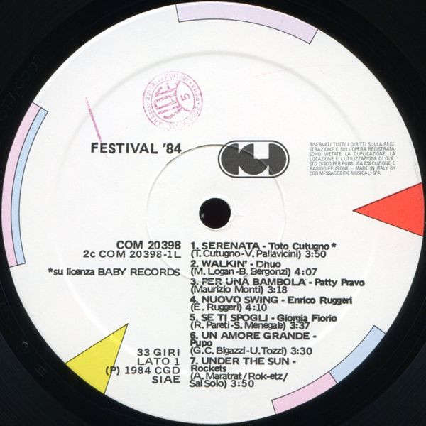 Various - Festival '84 | CGD (COM 20398) - 3 Various - Festival '84 | CGD (COM 20398) - 3