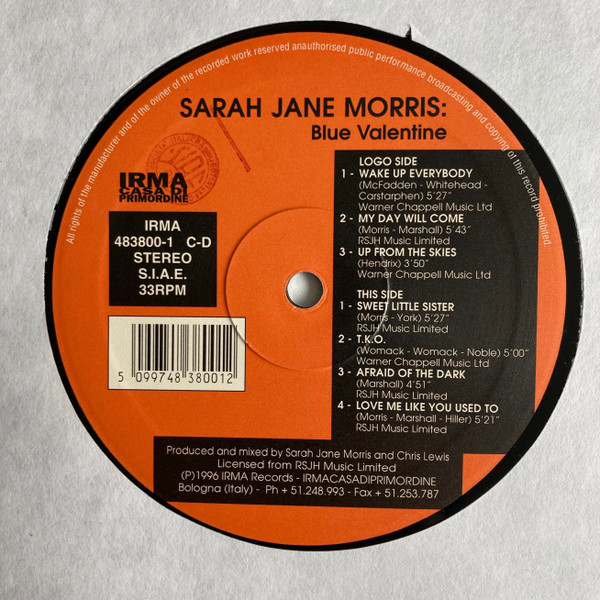 Sarah Jane Morris - Blue Valentine | Irma CasaDiPrimordine (IRMA 483800-1) - 2 Sarah Jane Morris - Blue Valentine | Irma CasaDiPrimordine (IRMA 483800-1) - 2