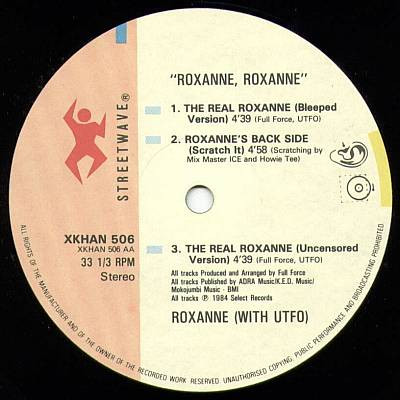 The Real Roxanne With UTFO - Roxanne Roxanne & The Real Roxanne | Streetwave (XKHAN 506) - 4