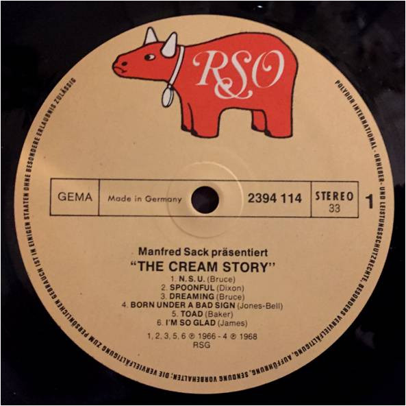 Cream - Die Cream Story (Manfred Sack Präsentiert) | RSO (2394 114) - 4 Cream - Die Cream Story (Manfred Sack Präsentiert) | RSO (2394 114) - 4