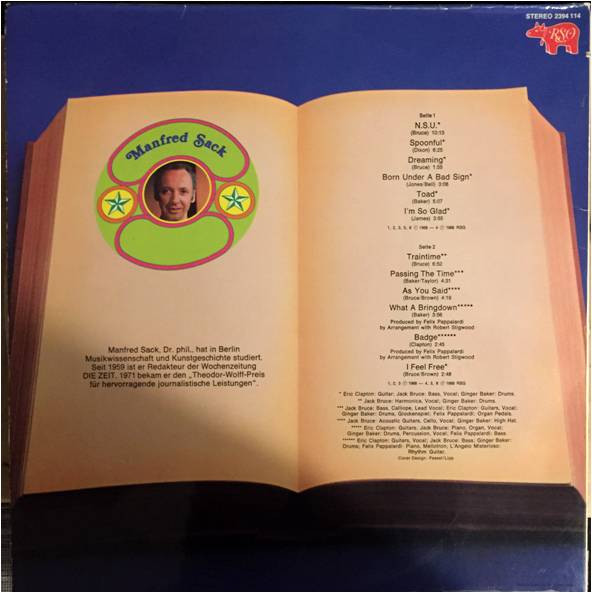 Cream - Die Cream Story (Manfred Sack Präsentiert) | RSO (2394 114) - 2 Cream - Die Cream Story (Manfred Sack Präsentiert) | RSO (2394 114) - 2