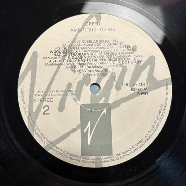 Ambitious Lovers - Greed | Virgin (066 427018-1) - 4