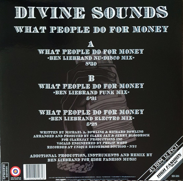 Divine Sounds - What People Do For Money (Remixes) | High Fashion Music (MS 524) - 2