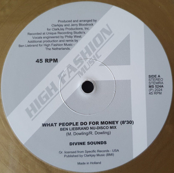 Divine Sounds - What People Do For Money (Remixes) | High Fashion Music (MS 524) - 4