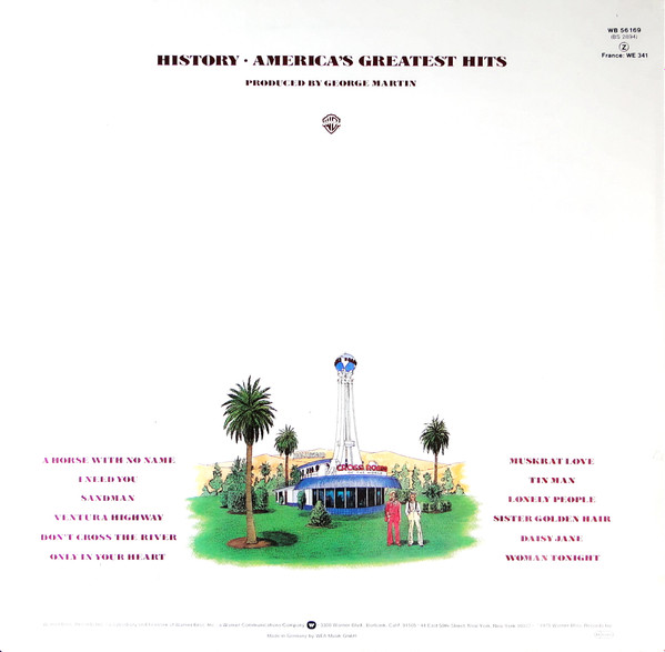 America - History - America's Greatest Hits | Warner Bros. Records (WB 56169) - 2 America - History - America's Greatest Hits | Warner Bros. Records (WB 56169) - 2