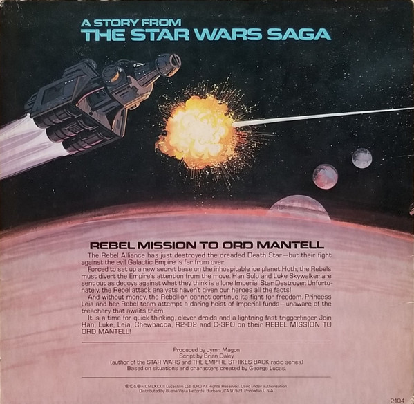 Unknown Artist - Rebel Mission To Ord Mantell - A Story From The Star Wars Saga | Buena Vista Records (2104) - 2