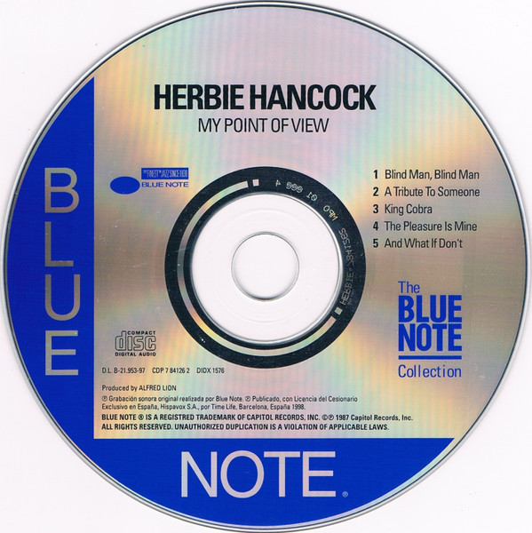 Herbie Hancock - My Point Of View | Blue Note (CDP 7 84126 2) - 2