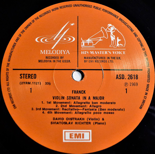 Violin Sonata In A / Violin Sonata No.3