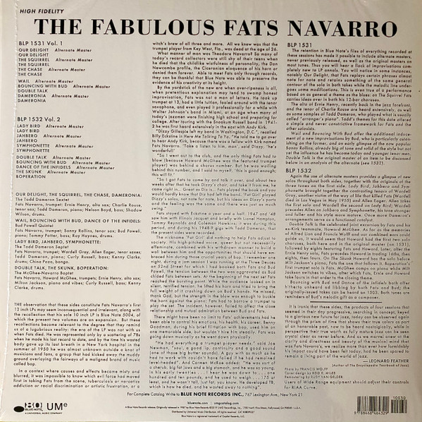 Fats Navarro - The Fabulous Fats Navarro Volume 1 | Blue Note (BLP 1531) - 2 Fats Navarro - The Fabulous Fats Navarro Volume 1 | Blue Note (BLP 1531) - 2