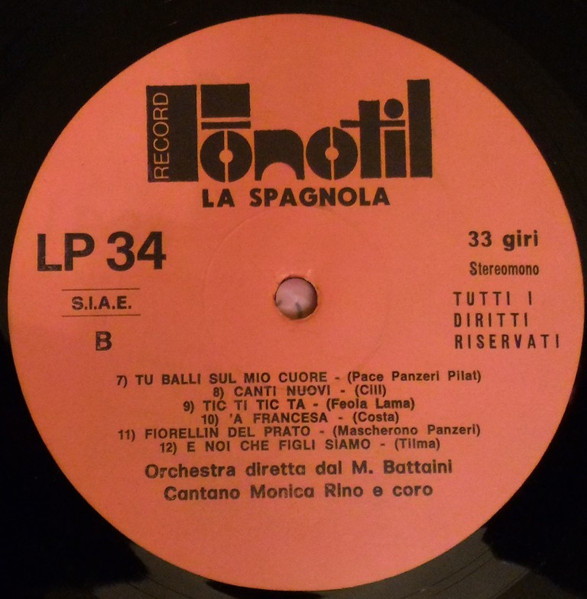 Monica , Rino Gionchetta - La Spagnola | Fonotil (LP 34) - 4