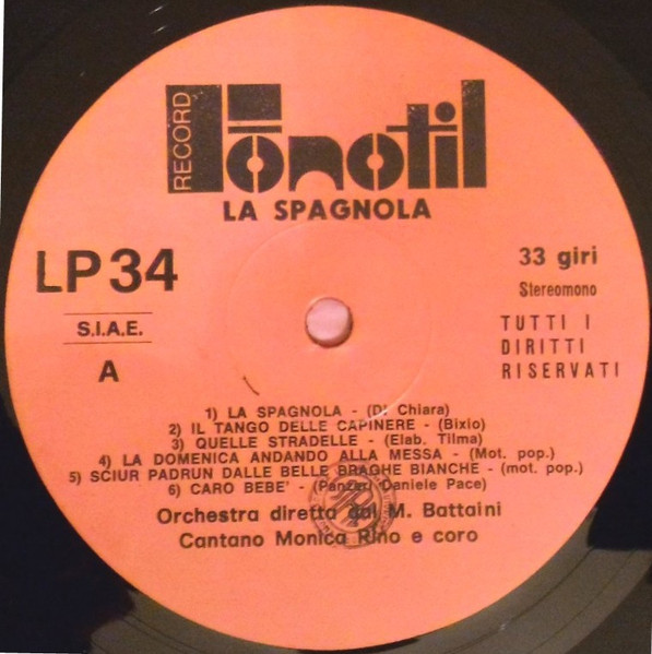Monica , Rino Gionchetta - La Spagnola | Fonotil (LP 34) - 3