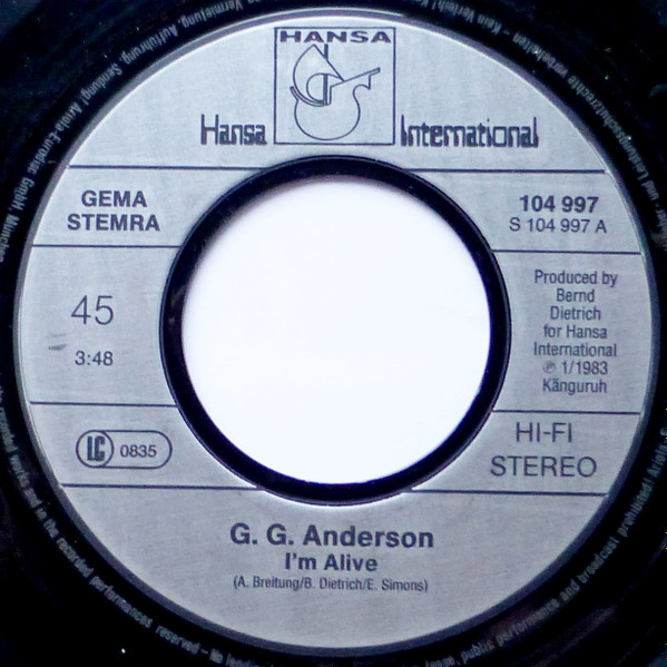 G.G. Anderson - I'm Alive | Hansa International (104 997)