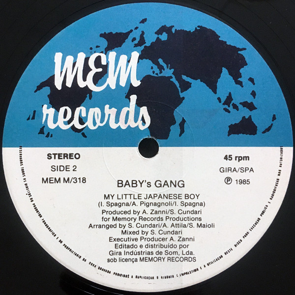 Baby's Gang - Challenger / My Little Japanese Boy | Memory Records (MEM M/318) - 4