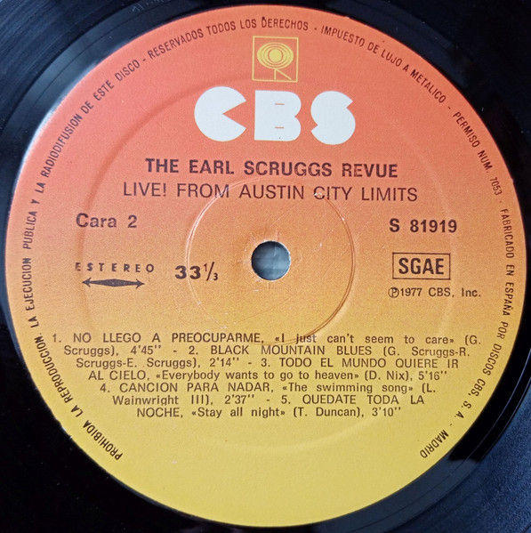 Earl Scruggs Revue - Live! From Austin City Limits | CBS (S 81919) - 4