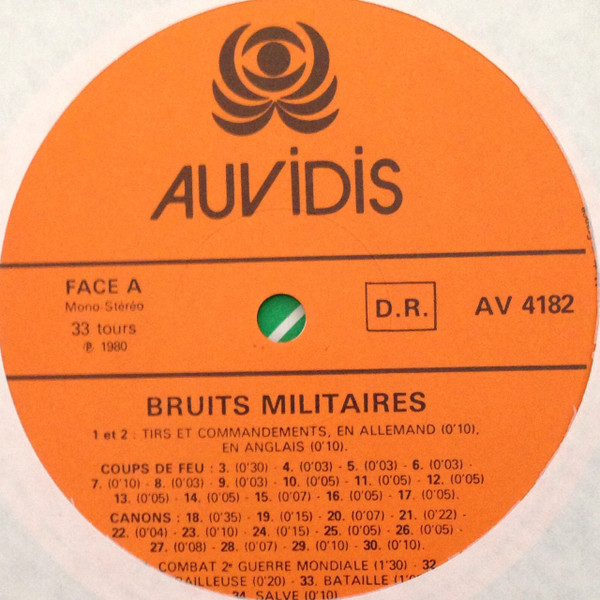 No Artist - Bruits Militaires | Auvidis (AV 4182) - 3