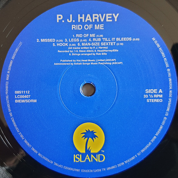 PJ Harvey - Rid Of Me | Island Records (0851112) - 3 PJ Harvey - Rid Of Me | Island Records (0851112) - 3