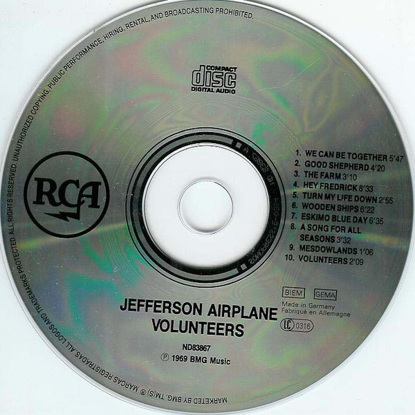 Jefferson Airplane - Volunteers | RCA (ND83867) - 4 Jefferson Airplane - Volunteers | RCA (ND83867) - 4