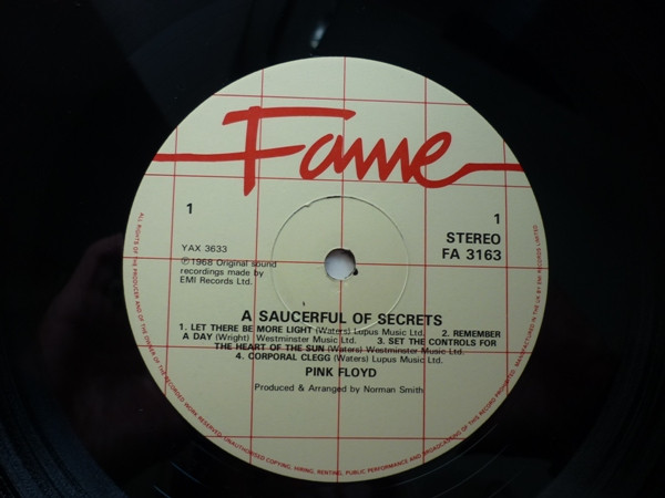 Pink Floyd - A Saucerful Of Secrets | Fame (FA 3163) - 3 Pink Floyd - A Saucerful Of Secrets | Fame (FA 3163) - 3