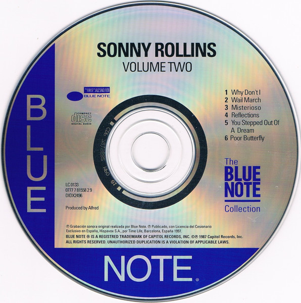 Sonny Rollins - Volume Two | Blue Note (0777 7 81558 2 9) - 3