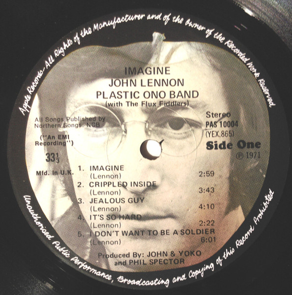 John Lennon - Imagine | Apple Records (PAS 10004) - 3