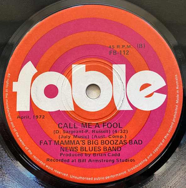 Fat Mamma's Big Boozas Bad News Blues Band - Goodbye Forever | Fable (FB-112) - 2 Fat Mamma's Big Boozas Bad News Blues Band - Goodbye Forever | Fable (FB-112) - 2