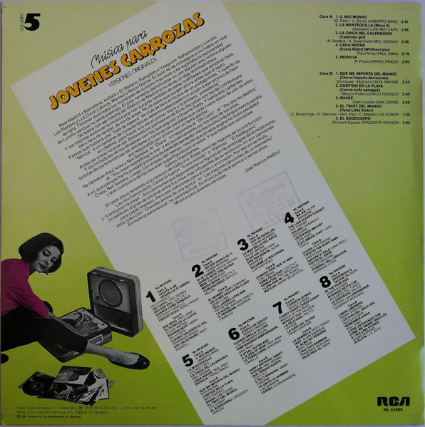 Various - Música Para Jóvenes Carrozas - Vol. 5 | RCA (NL 43489) - 2