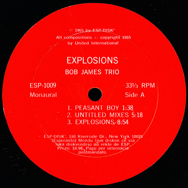 Bob James Trio - Explosions | ESP-Disk' (1009) - 3