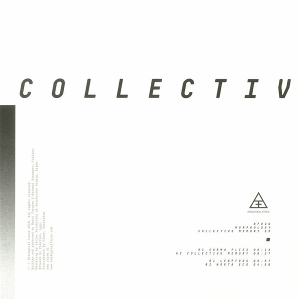 Morphology - Collective Memory EP | Analogical Force (AF020) - 2 Morphology - Collective Memory EP | Analogical Force (AF020) - 2