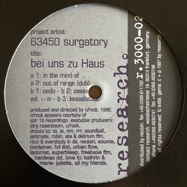63450 Surgatory - Bei Uns Zu Haus | Research (r.3000-02)