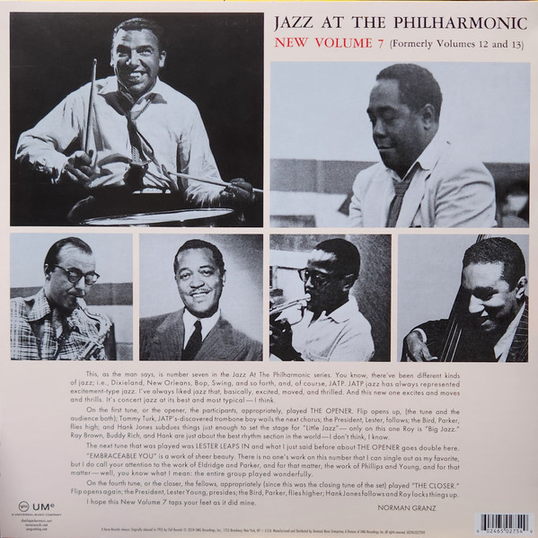 Jazz At The Philharmonic - Norman Granz' Jazz At The Philharmonic - New Volume 7 (Formerly Vols. 12 And 13) (RSD2024 - Limited Special Edition - Yellow Vinyl) [Vinyl] | Verve Records (602465027549) - 2