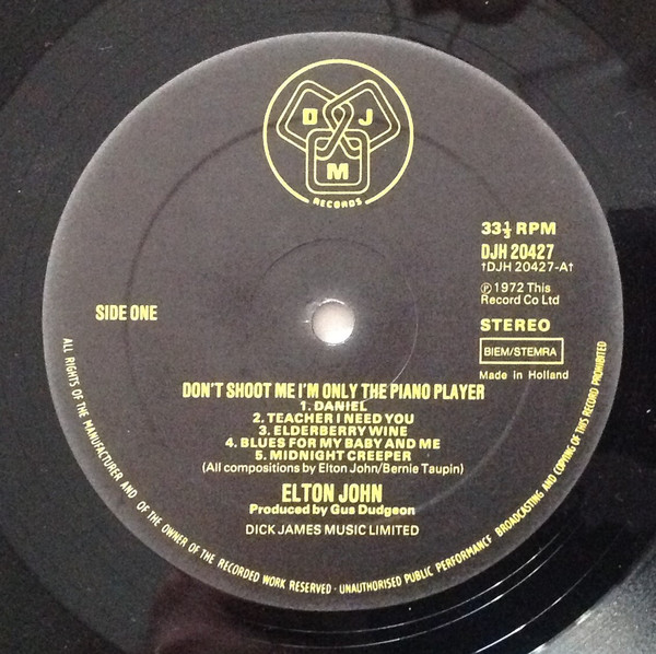 Elton John - Don't Shoot Me I'm Only The Piano Player | DJM Records (DJLPH 427) - 4 Elton John - Don't Shoot Me I'm Only The Piano Player | DJM Records (DJLPH 427) - 4