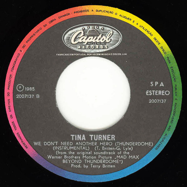 Tina Turner - We Don't Need Another Hero (Thunderdome) | Capitol Records (2007137) - 4