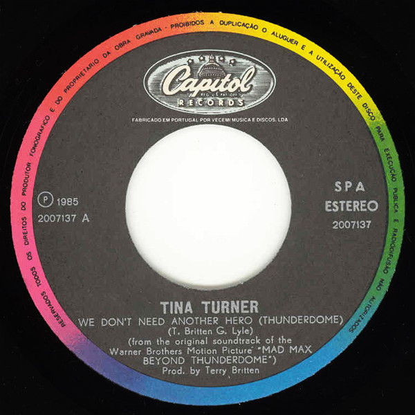 Tina Turner - We Don't Need Another Hero (Thunderdome) | Capitol Records (2007137) - 3