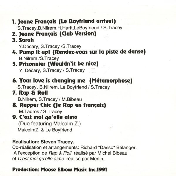Le Boyfriend - Rapper Chic (Je Rap En Français) | Station 12 Records (STAC-600) - 3 Le Boyfriend - Rapper Chic (Je Rap En Français) | Station 12 Records (STAC-600) - 3