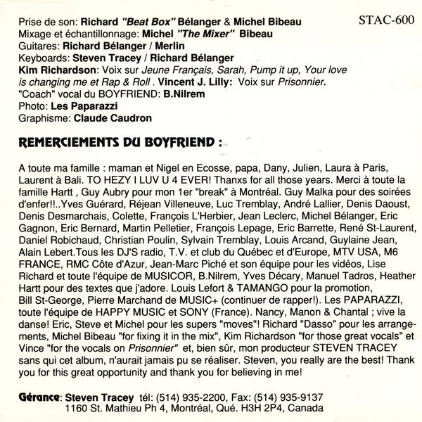 Le Boyfriend - Rapper Chic (Je Rap En Français) | Station 12 Records (STAC-600) - 4 Le Boyfriend - Rapper Chic (Je Rap En Français) | Station 12 Records (STAC-600) - 4