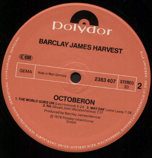 Barclay James Harvest - Octoberon | Polydor (2383 407) - 4 Barclay James Harvest - Octoberon | Polydor (2383 407) - 4