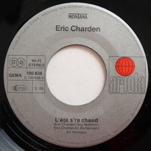 Eric Charden - L'été S'ra Chaud | Ariola Montana (100 838-100) - 3