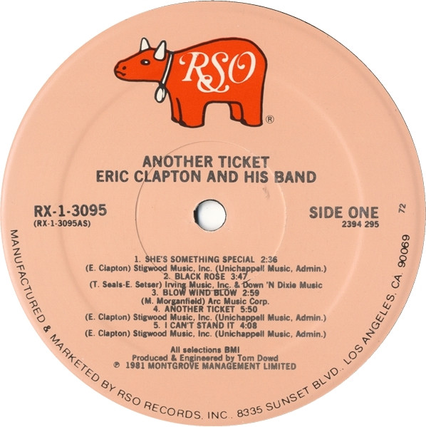 Eric Clapton - Another Ticket | RSO (RX-1-3095) - 3