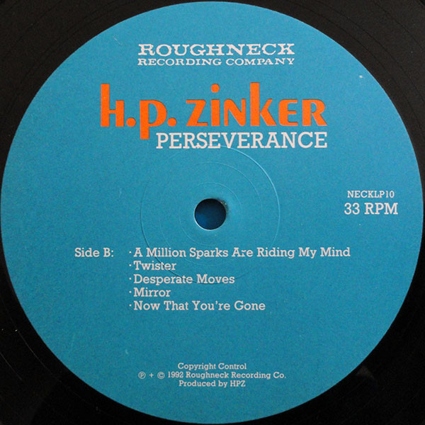 H.P. Zinker - Perseverance | Roughneck Recording Company (NECKLP10) - 4