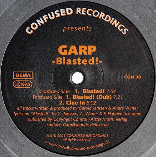 Garp - Blasted! | Confused Recordings (CON 38)