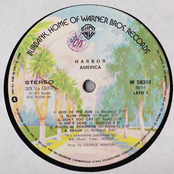 America - Harbor | Warner Bros. Records (W 56351) - 3 America - Harbor | Warner Bros. Records (W 56351) - 3