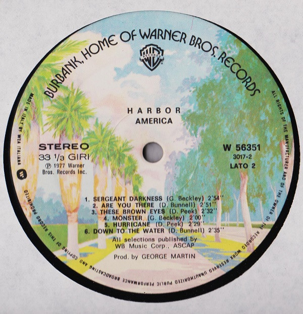 America - Harbor | Warner Bros. Records (W 56351) - 4 America - Harbor | Warner Bros. Records (W 56351) - 4
