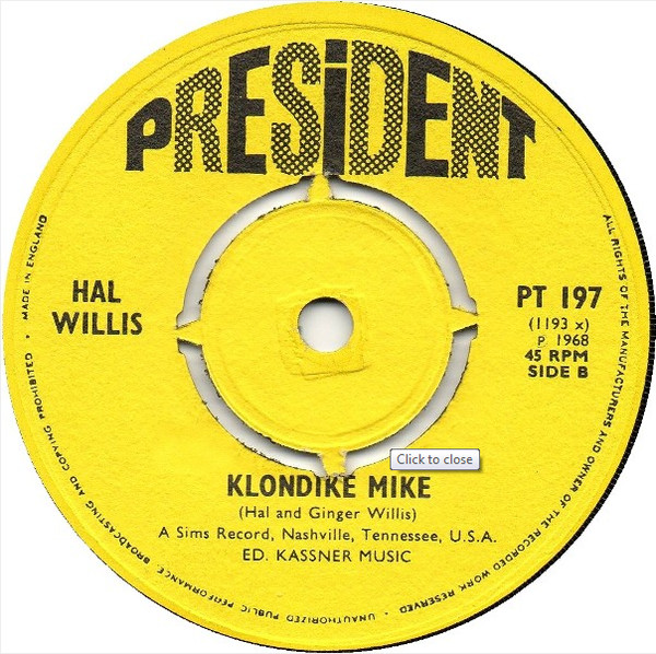 Hal Willis - The Lumberjack | President Records (PT 197) - 2