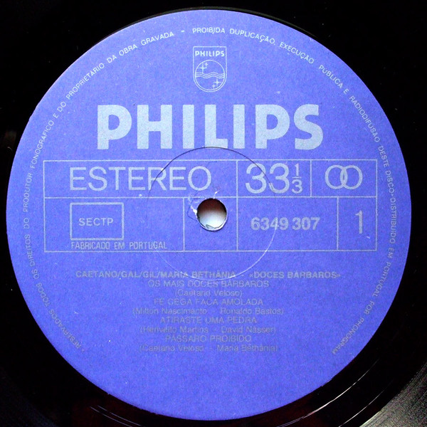 Caetano Veloso , Gal Costa , Gilberto Gil , Maria Bethânia - Doces Bárbaros | Philips (6349 307) - 3