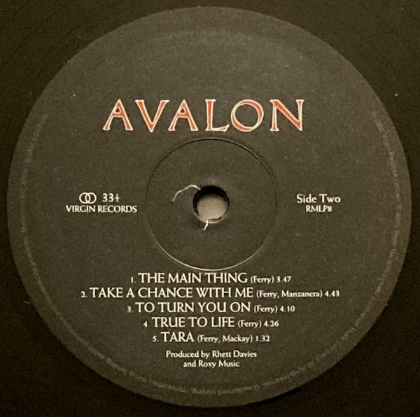Roxy Music - Avalon | Virgin (RMLP8) - 4