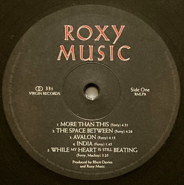 Roxy Music - Avalon | Virgin (RMLP8) - 3
